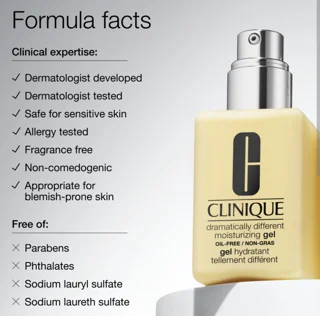 ژل مرطوب کننده و آبرسان کلینیک Clinique مدل Dramatically Different حجم 125 میل